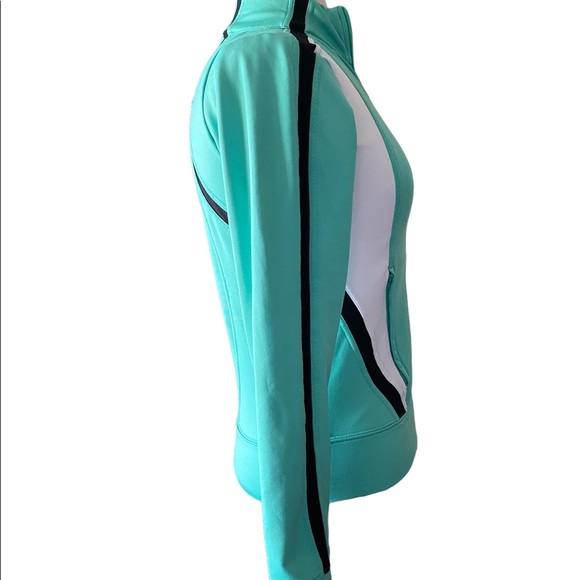 Nike crop jacket, L/S, zip front, fitted, detail green, black, white XS Vintage - Picture 2 of 8